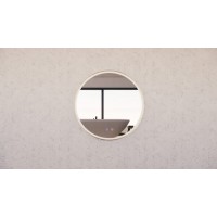 R3 Round Led Mirror Brushed Gold Framed